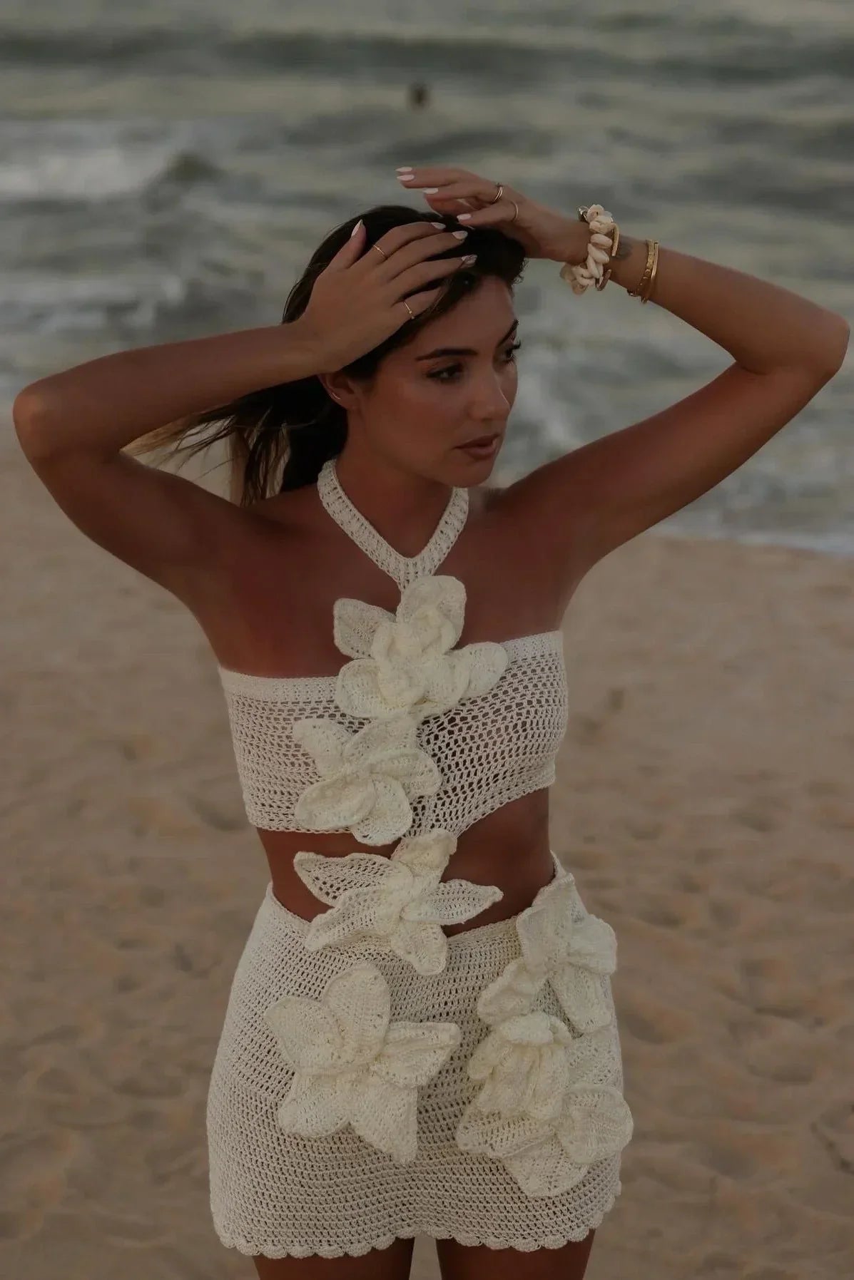 Lisandra Knit Flower Dress