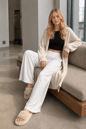 Relaxed Casual Drapey Knit Pants