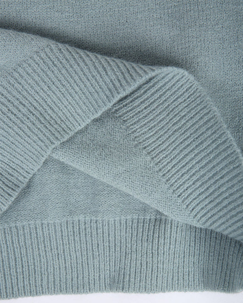 Fair Isle Crew Neck Long Sleeve Sweater