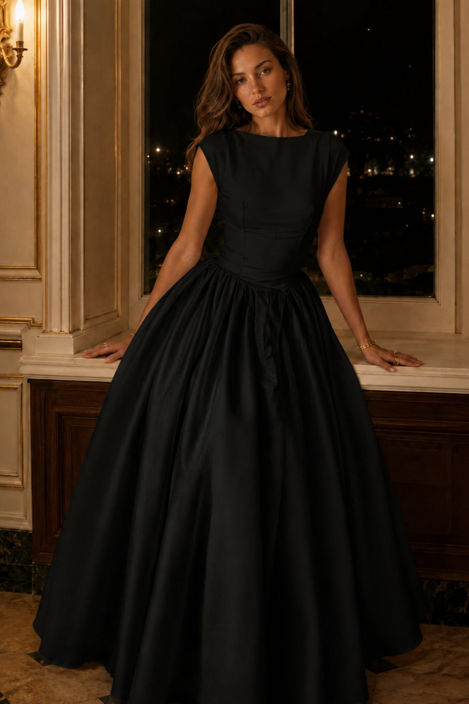 Sexy Off Shoulder Sleeveless Backless Waist Cinched Party Dress 5