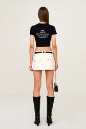 Cropped Fitted Crewneck T-Shirt
