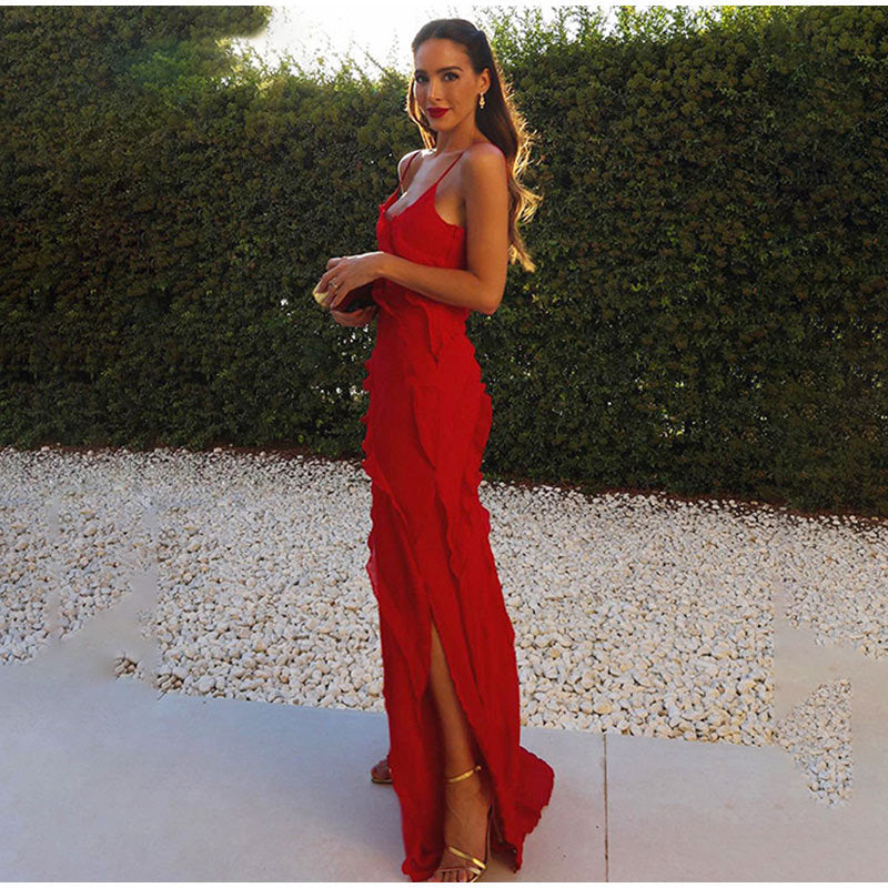 Patricia Elevated Long Dress with Ruffles Chic Silhouette Collection