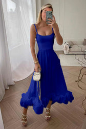 Flounce Bustier Midi Dress 21