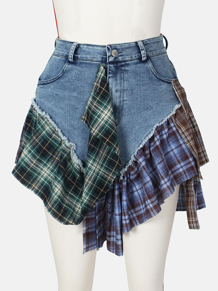 Patchwork Denim Jeans