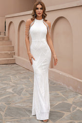 Halter Neck Sequin Mermaid Prom Dress | Dress In Beauty