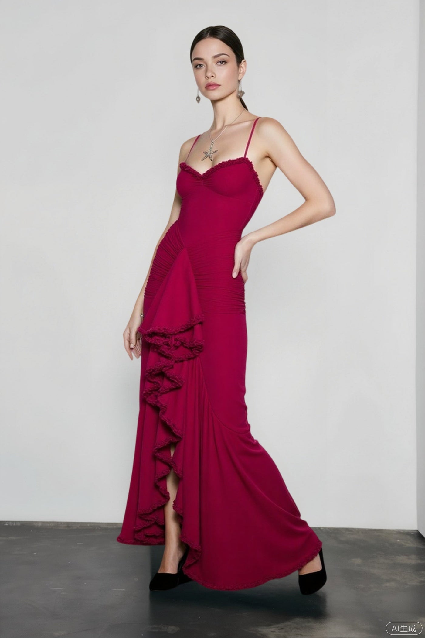 Silk Satin Sleeveless Vacation Dress