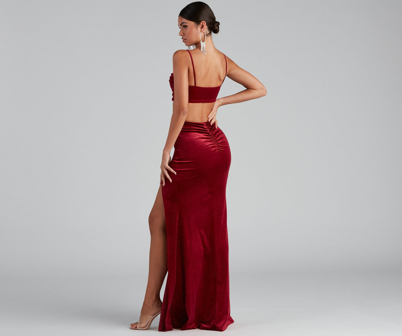 Lara Glitter Velvet Mermaid Dress 3