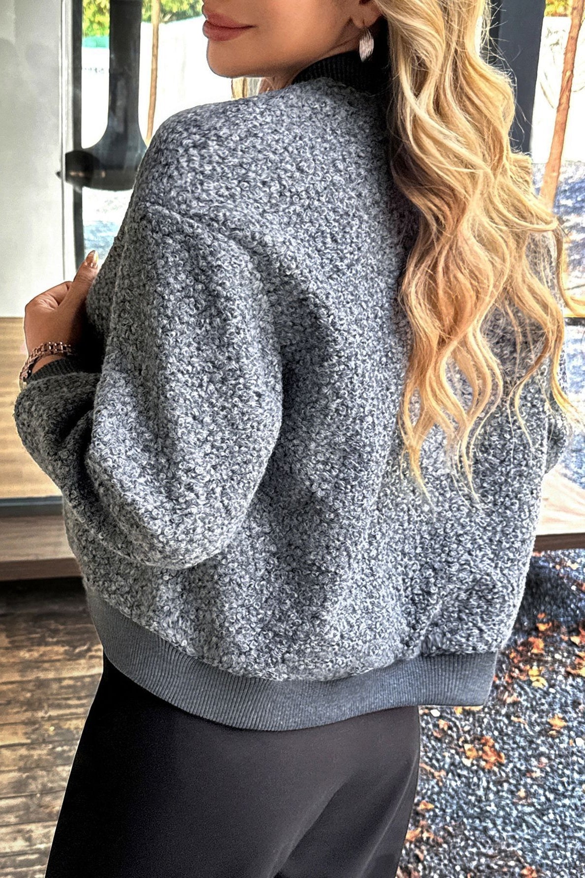 Holiday Style Long Sleeve Button Coat