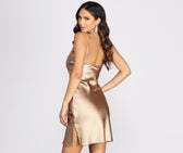 Slick Chick Satin Mini Dress 2