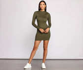 High-Neck Mini Dress