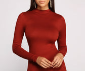 High-Neck Mini Dress