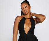 Sheer Appeal High Slit Halter Dress 3