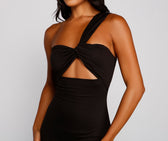 Cutout The Drama Charming One Shoulder Bodycon