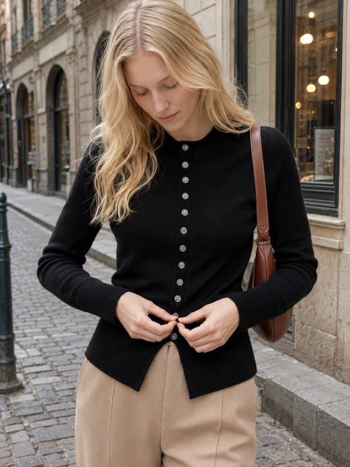 Slit Sleeve Soft Touch Cardigan