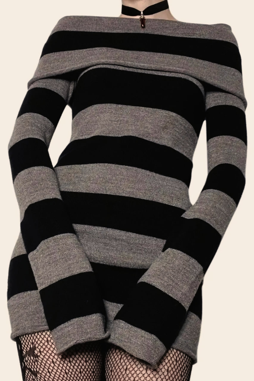 Halloween Gothic Striped Dress