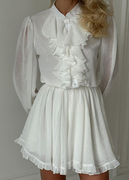 Parisian Charm Ruffled Mini Dress