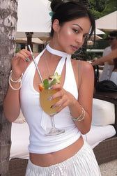 Backless Halter Tie Cami Top