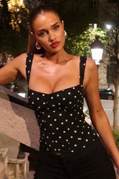 Polka Dot Off-Shoulder Cami Top