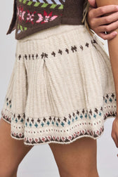 Knit Fair Isle Bodycon Mini Skirt