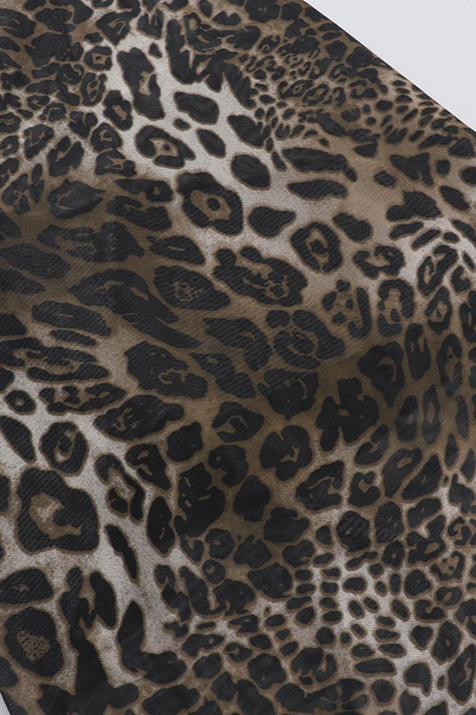 Chic Edition Leopard Print Maxi Work Dress