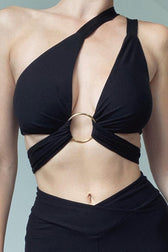 Halter Cut Out Crop Cami Top