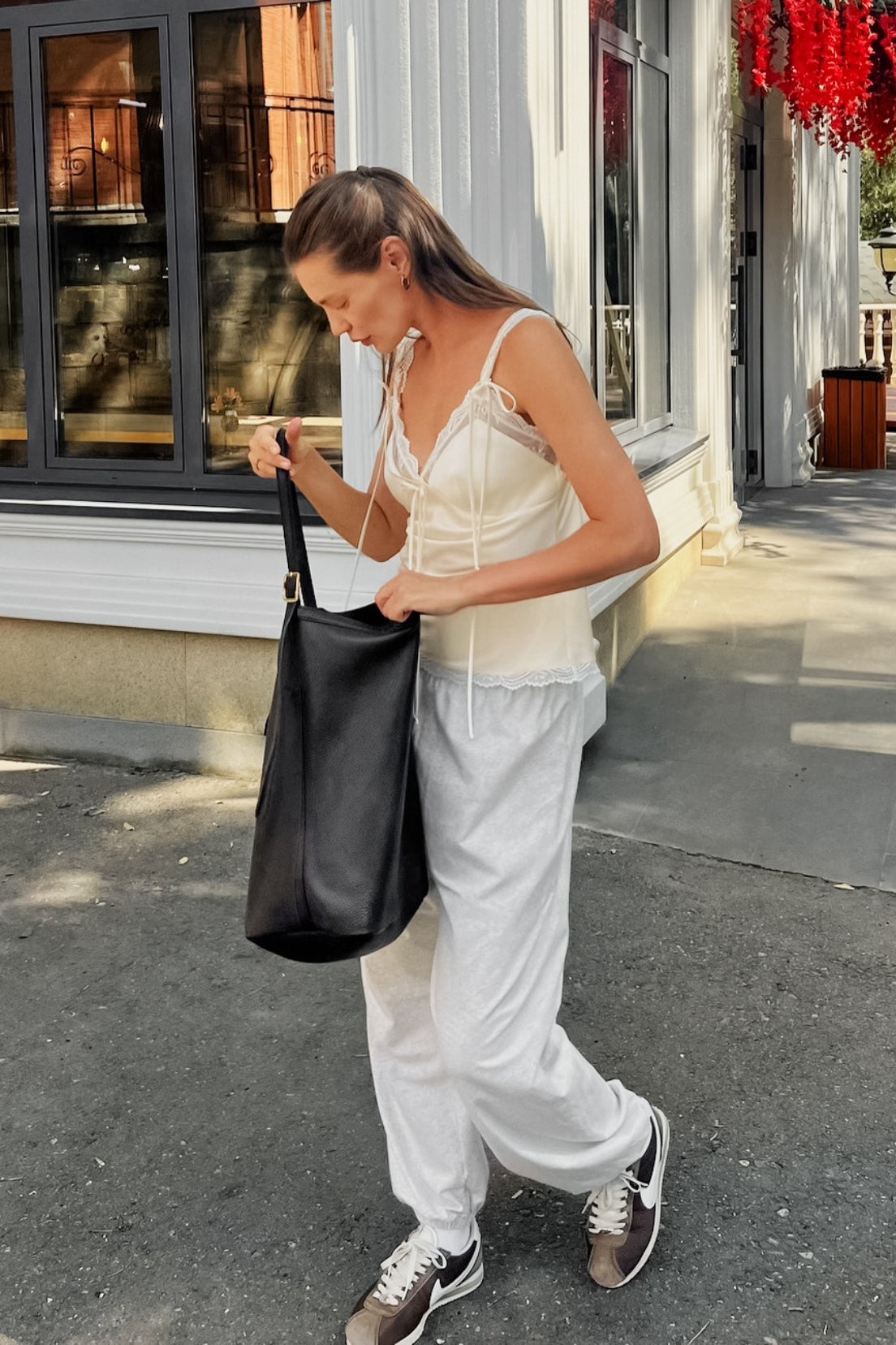 Lace Tie Front Cami Top