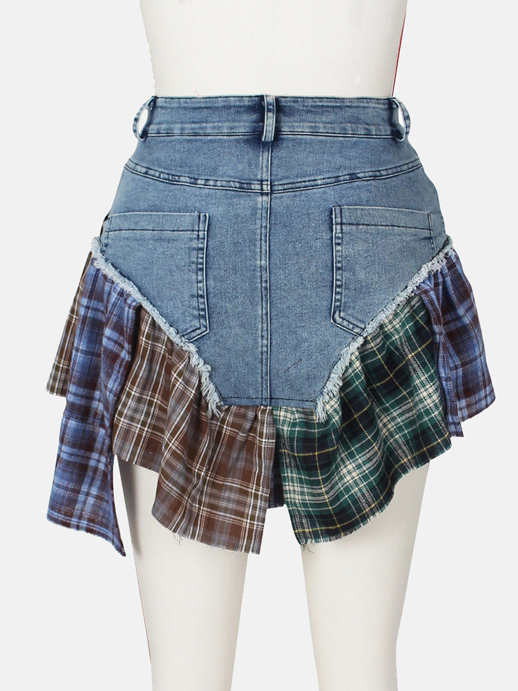 Patchwork Denim Jeans