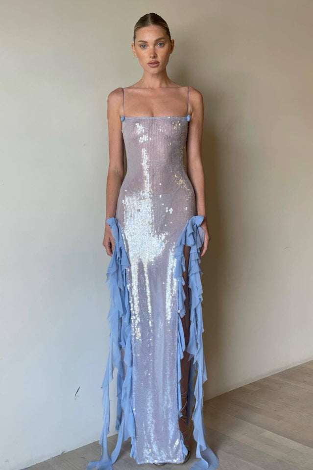 Othniel Sequin Embellished Ruffle Dress