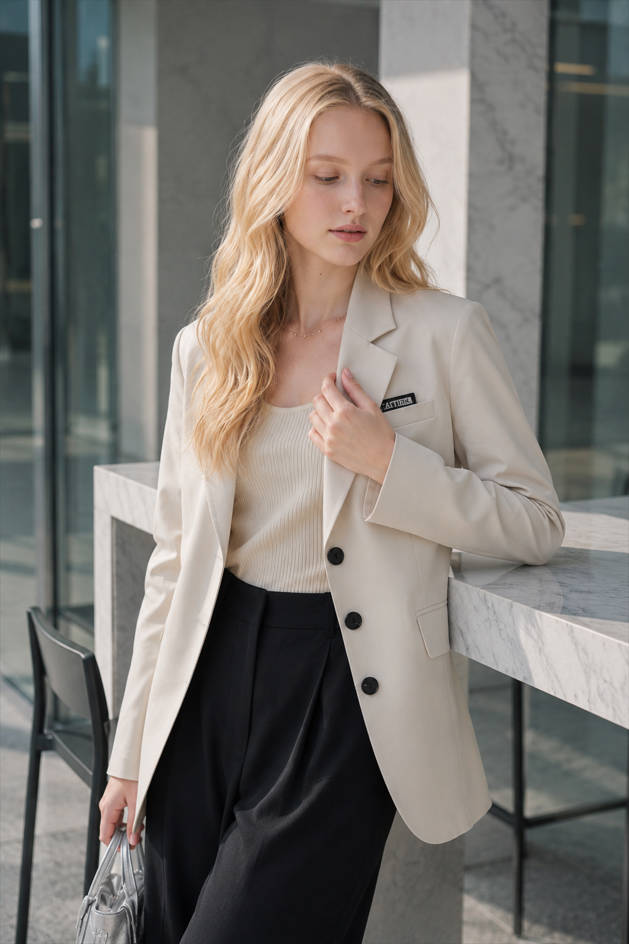 Elegant Long Sleeve Blazer