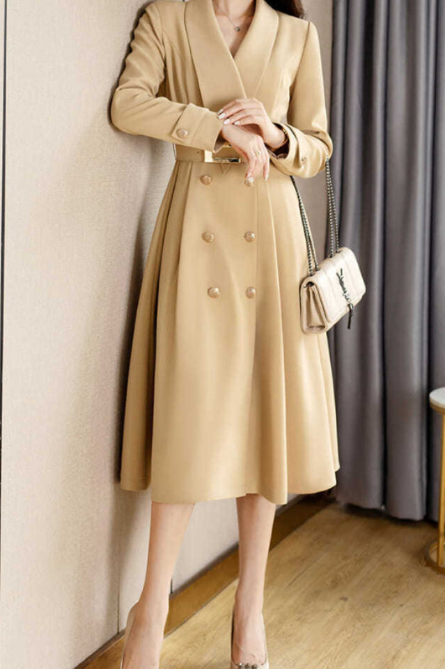 V-Neck Trench Coat