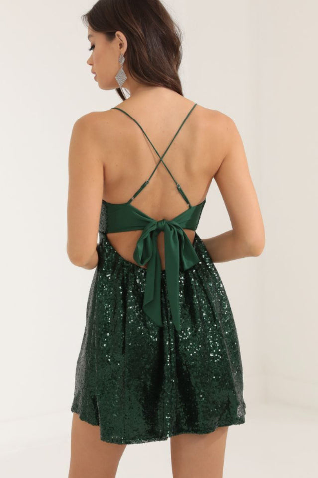 Sequin Sleeveless Bodycon Party Midi Dress - View 9