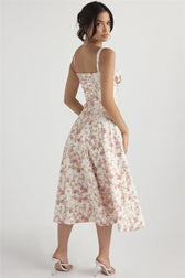 Halter-Neck Floral Maxi Dress