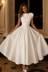Sexy Off Shoulder Sleeveless Backless Waist Cinched Party Dress