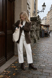 Wool Blend Solid Color Blazer