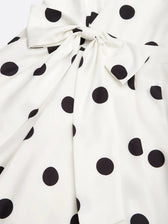 Polka Dot V-Neck Sleeveless Tie Waist A-Line Midi Dress 8