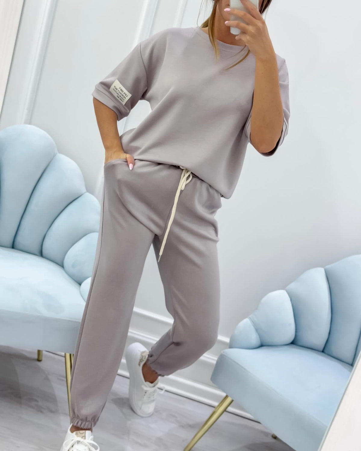 Short Sleeve Top and Jogger Pants Two Piece Set
