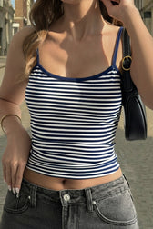 Striped Ribbed Basic Cami Top