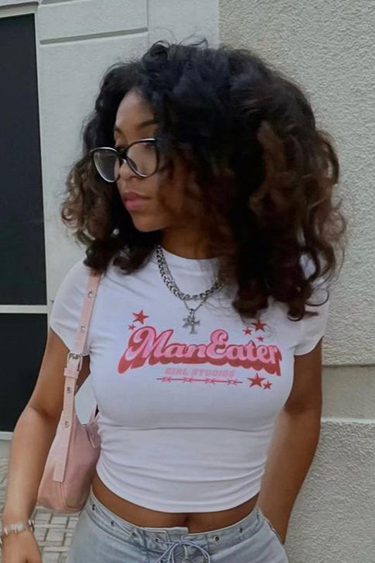 Trendy Graphic Crop Tee T-Shirt
