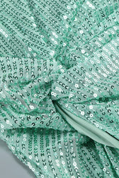 Spaghetti Strap Slit Sequin Formal Dress