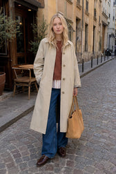 French Vintage Classic Long Overcoat
