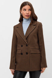 Tweed Houndstooth Blazer