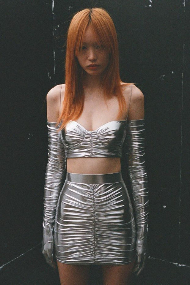 Bauer Ruched Bralette + Riley Skirt Set