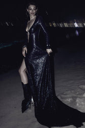 Cut Out Stylish Backless Gown