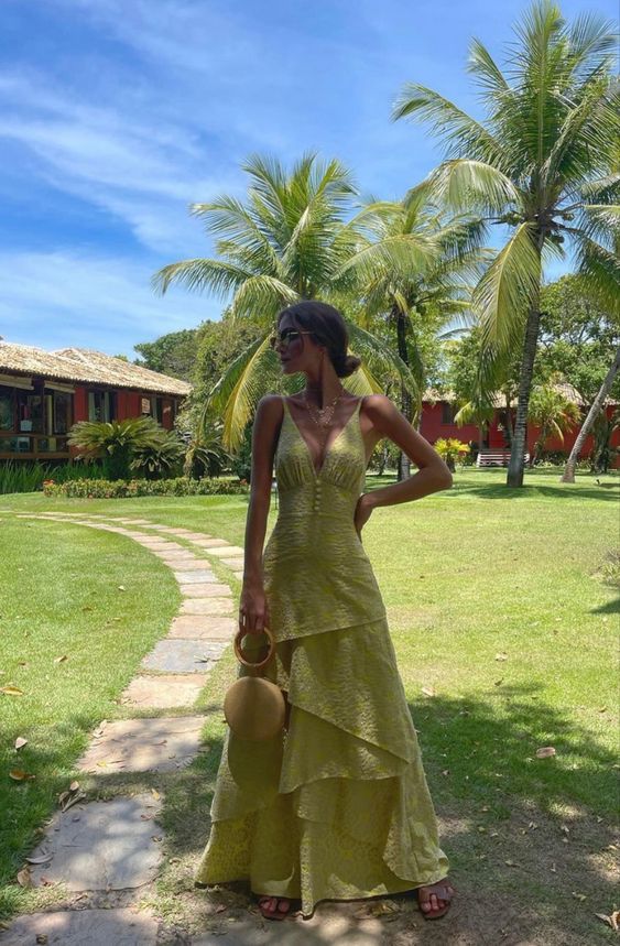 Elegant V-neck Spaghetti Strap A-line Long Prom Dress