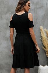 Dots Print Tie Trendy Waist Fashion Dress