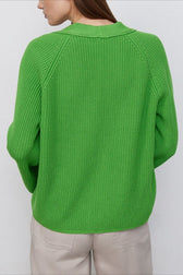 V Neck Cropped Batwing Cardigan