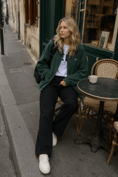 Letter Print Zip-up Jacket
