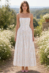 Ditsy Floral Slim Fit Slip Dress