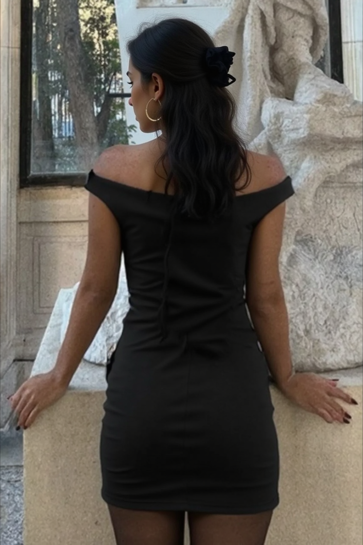 Sexy Deep V Solid Fitted Bodycon Party Dress