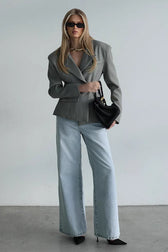 Tailored Tie Detail Slim Fit Blazer